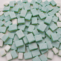 En stock : Ensemble de mahjong en acrylique vert menthe, tuiles de mahjong américaines modernes avec accents rose vif, jeu de société de luxe 160 pièces