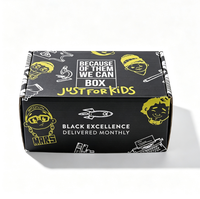 Boîte d'expédition en carton ondulé personnalisée, imprimée en couleur, pour l'emballage de cadeaux d'abonnement mensuel pour enfants