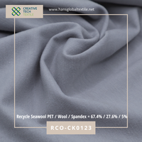 Maillot de laine de mer recyclé RCO-CK0123-205GSM Q-Dry Infrarouge lointain Chaleur Matériau de couche de base unisexe