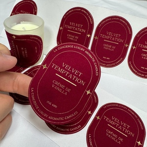 Etiquetas Adhesivas de Terciopelo Personalizadas para Impresión, Etiquetas Cuadradas para Envases de Velas, para Velas Hechas a Mano - Product Image 3