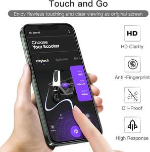 Cobertura completa de vidrio templado para iPhone 17 16ProMax 15Pro 13 Estuche Protector de pantalla amigable Anti-Huella digital Anti-Scratch - Product Image 3