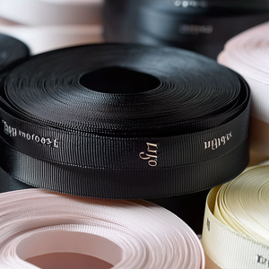Cinta de Grosgrain de Alta Calidad con Logotipo en Relieve 3D, Diseño Personalizado para Empaque de Regalos, con Impresión de Logotipo de Marca - Product Image 1