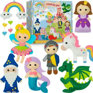 Fairytale My First Funny Educational Hobby Bulk Diy Arts Crafts Girls Fairytale Handstitch Felt Kids Toys Sewing Kit For Kids Age 7-12