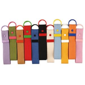 Spot Goods South Korea Nylon Chroma Canvas Webbing Lanyard Water Bottle Keychain <b>Name</b> Tag for Key Holder Clothing Keychains - Product Image 1