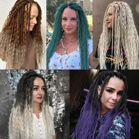 Estensioni Dreadlock Yaki Liscio a Doppia Trama da 24 Pollici di Alta Qualità per Uomini, Donne e Bambini, Resistenti alle Basse Temperature Chimiche