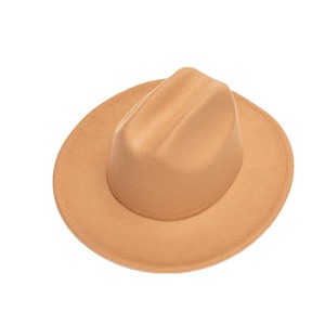 Sombrero <span class=keywords><strong>de</strong></span> Ala Ancha Plana 100% <span class=keywords><strong>Lana</strong></span> al por Mayor en Stock, Versátil Sombrero <span class=keywords><strong>de</strong></span> Moda Primavera para Hombre y Mujer, Ideal para Fiestas y Uso Casual al Aire Libre - Product Image 5