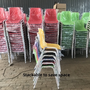 Silla de oficina apilable de plástico con estructura metálica ergonómica y colorida, con gancho, para sala de conferencias, reuniones, aeropuerto, venta al por mayor - Product Image 6