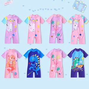 New One-piece Swimsuit Children's Swimsuit Boys Girls Little Kids Big Kids Sun Protection Kids Hot Spring Swimming Set