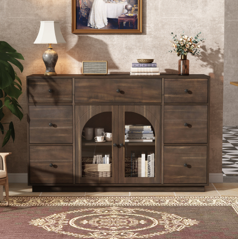 Marrone Scuro + Legno Massello