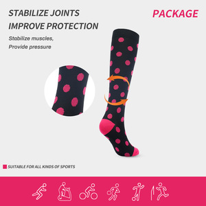 Calcetines de compresión de nailon con lunares para correr, ciclismo, deportes, jóvenes de 18 a 40 años - Product Image 5