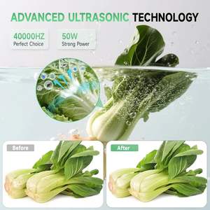 KUNPHY 2.5L Ultrasoon Fruit- en Groentereiniger Elektrisch 40kHz 3 Timers voor Buitenreiniging voor het Gezin - Product Image 4