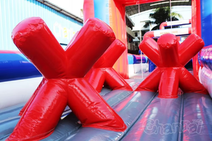 Ngoài trời thương mại quân sự khổng lồ <span class=keywords><strong>Inflatable</strong></span> tấn công khóa học <span class=keywords><strong>Inflatable</strong></span> nhảy Bouncer với trượt cho bên hoạt động cho thuê - Product Image 5