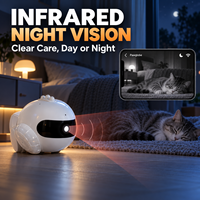 Robot intelligent pour animaux de compagnie avec caméra HD, jouet laser, compagnon interactif pour chats et chiens, surveillance à domicile