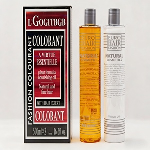 Crema Colorante per Capelli LGOGITBGB di Guangzhou LanYuan Hair Care, 500ml*2, <span class=keywords><strong>Senza</strong></span> <span class=keywords><strong>Ammoniaca</strong></span>, Colorante Naturale Nero Africano - Product Image 1