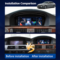 LELV Écran tactile IPS 10,26 pouces sans fil CarPlay & Android Auto Linux pour lecteur multimédia de voiture pour BMW Série 5 E60/E61/E63 2005-2010