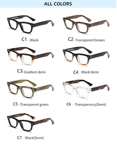 กรอบแว่นตา Sunray OEM รุ่น Retro Square TR90 น้ำหนักเบา ยืดหยุ่นได้ ขอบเต็ม ตกแต่งหมุด พร้อมเลนส์เคลือบใส สำหรับทุกเพศ - Product Image 5
