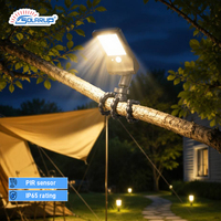 Luz Solar con Sensor IP65 LED 5W para Jardín, Camping, Barandilla, Poste, Flexible, Uso Nocturno y Diurno, para Caminos Exteriores