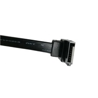 Kabel Data PVC Sudut Kanan 7-Pin Betina HJX untuk 3.0 6.0 Gbps untuk SSD 2.5''/HDD 3.5'' Hitam Panjang 170mm Tersedia