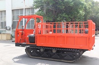 Dumper chenillé tout-terrain à roues fixes avec garde-corps surélevé, transporteur 5T, moteur diesel, faible coût d'entretien, garantie 1 an