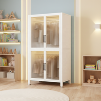 Armoire Portable de Rangement pour Vêtements, Penderie de Chambre Personnalisée, Armoire Métallique pour Vêtements, Meubles de Rangement