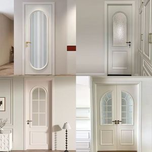 ประตูบานเลื่อนไวนิลแบบเรียบ UPVC สไตล์โมเดิร์น ผิวเคลือบสำเร็จรูป สำหรับใช้ภายในห้องน้ำ - Product Image 3