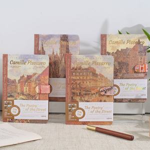 Carnet <span class=keywords><strong>de</strong></span> notes pour fille à couverture rigide épaisse rétro, style vue <span class=keywords><strong>de</strong></span> rue <span class=keywords><strong>de</strong></span> Pissarro, haute valeur esthétique, carnet <span class=keywords><strong>de</strong></span> planification, cadeau - Product Image 1