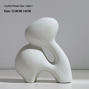 Jarrón de cerámica ecológico con forma antigua única, arreglo de flores secas, jarrón de mesa hidropónico creativo de estilo nórdico - Product Image 6