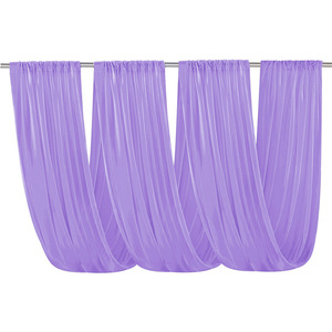Hochzeitsdekoration Luxuriöse Moderne Kirchen-Festzelt-Deckendrapierungen Rosa Weiße Transparente Chiffon Hochzeitsbühnen-Party-Vorhänge - Product Image 5