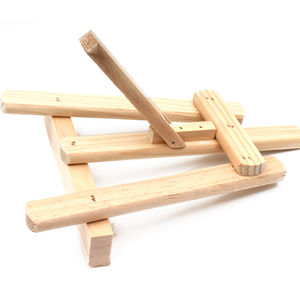 <span class=keywords><strong>Chevalet</strong></span> d'art en bois Simple avec bûches en bois pour enfants, Mini <span class=keywords><strong>chevalet</strong></span> en bois, peinture d'art, carte de nom, support d'affichage - Product Image 4