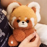 Peluche Ours Mignon en Coton PP, Corps Marron-Orange, Joues Blanches, Pattes Orange, Cadeau d'Anniversaire, Vente en Gros