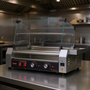 Grille électrique à hot-dogs Vevor 18, 1050W, 7 rouleaux avec couvercle, pour restaurants et food trucks - Product Image 2