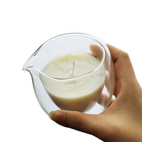 Bocaux à bougies de Noël muraux en borosilicate transparent à double paroi épaisse, avec bec verseur, 100 ml et 150 ml – Vente chaude