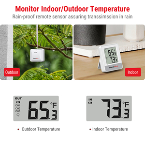 ThermoPro TP200B Indoor Outdoor <strong>Thermometer</strong> Wireless 500FT <strong>Thermometer</strong> With Temperature Sensor for <strong>House</strong> Thermo <strong>Thermometer</strong> - Product Image 4