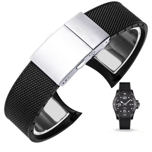 Correa de Reloj de Silicona de Lujo Lionorm de 21 mm con Extremos Curvos para <span class=keywords><strong>Hombre</strong></span>, Correa de Muñeca Negra, Verde, Azul, Deportiva, para Buceo - Product Image 5