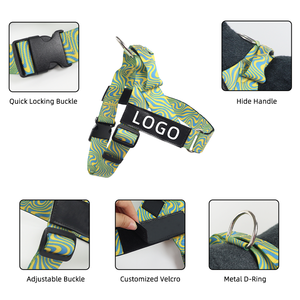 Arnés de chaleco para perros con servicio personalizado sin tirones, arnés ajustable transpirable para perros con asa para caminar al aire libre - Product Image 4