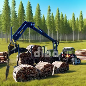 7.8 m 4 WD Fonctionnement mécanique 4 cylindres rotatifs Chargeuse à <span class=keywords><strong>bois</strong></span> Grue Chargeuse à grumes Grue à grumes <span class=keywords><strong>Remorque</strong></span> à grumes avec frein hydraulique - Product Image 3