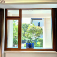 Fenêtres à triple vitrage à économie d'énergie, conformes à la norme DEMEA Passive House, pour l'extérieur résidentiel, fenêtre à battants en bois recouvert d'aluminium