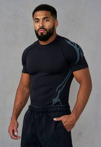Camiseta Deportiva de Manga Corta para Hombre, Estilo Gótico, de Secado Rápido, Ajustada, Elástica, para Entrenamiento y Deportes - Product Image 2