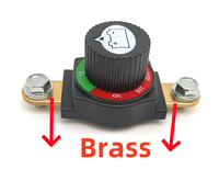 Interrupteur de déconnexion de batterie à bouton amovible HM en cuivre 12V-48V 275A 2 pôles pour VR, VTT, voitures et bateaux