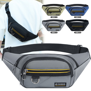 Men's Waist Bag Oxford Cloth 35cmx13cmx6cm Durable Outdoor Sports Crossbody Bag Gray Black Military Green Blue - Product Image 1