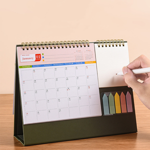 Calendario de escritorio creativo y moderno con impresión personalizada de notas de negocios 2026, calendario de mesa de oficina con notas adhesivas Morandi y Bloc de notas - Product Image 3
