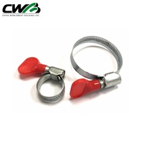 Vis à oreilles en acier inoxydable de type allemand avec serrage rapide pour tuyau, écrou à oreilles, collier de serrage pour tube rond, outils de quincaillerie en pouces