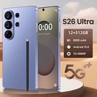 Grande mémoire 12+512 Go S26 Ultra Promotion 7,3 pouces 2025 Nouveauté Téléphones portables intelligents 5G pas chers Android 15