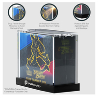 Protecteur de boîte d'entraînement Elite en acrylique résistant aux UV - Matériel 6 mm + 5 mm + 4 x 3 mm 52N+ aimants - Compatible PKMN ETB (base noire)