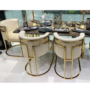 Taburete <span class=keywords><strong>de</strong></span> Bar Moderno <span class=keywords><strong>de</strong></span> Terciopelo Estilo Antiguo, Silla <span class=keywords><strong>de</strong></span> Bar <span class=keywords><strong>de</strong></span> Acero Inoxidable y Cuero, Taburetes <span class=keywords><strong>de</strong></span> Bar Usados Baratos, Muebles para el Hogar - Product Image 4