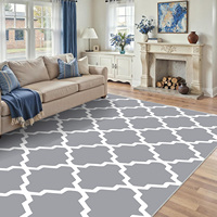 Tapis scandinave pour chambre d'enfant, lavable en machine, en polyester à poils ras, antidérapant, pour chambre de bébé et salle de jeux, impression personnalisée, fabriqué à la machine, adapté aux animaux domestiques