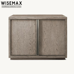WISEMAX أثاث خشبي صلب بأربعة أبواب كونسول غرفة طعام حديثة لوح جانبي لغرفة المعيشة بالفيلا الحديثة - Product Image 3