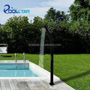 <span class=keywords><strong>Douche</strong></span> <span class=keywords><strong>solaire</strong></span> extérieure en PVC noir courbé durable de grande capacité 23L, <span class=keywords><strong>douche</strong></span> <span class=keywords><strong>solaire</strong></span> pour <span class=keywords><strong>piscine</strong></span>, jardin, <span class=keywords><strong>douche</strong></span> extérieure en acier inoxydable - Product Image 4