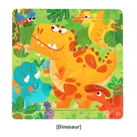 9 pièces en bois petit puzzle pour 3-7 ans dessin animé animal trafic avion conseil pour maternelle enfants éducation précoce jouet