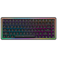 Clavier mécanique de jeu ultra fin RGB à profil bas sans fil Bluetooth 75% en aluminium avec disposition arabe espagnole personnalisée 84 touches
